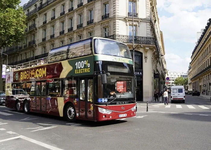 CDTL Inside Pure Electric Double Decker Open Top Sightseeing Bus Supports the Paris Olympics