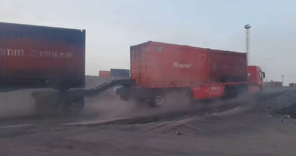 Dual Smartrailer test at Inner Mongolia Port China